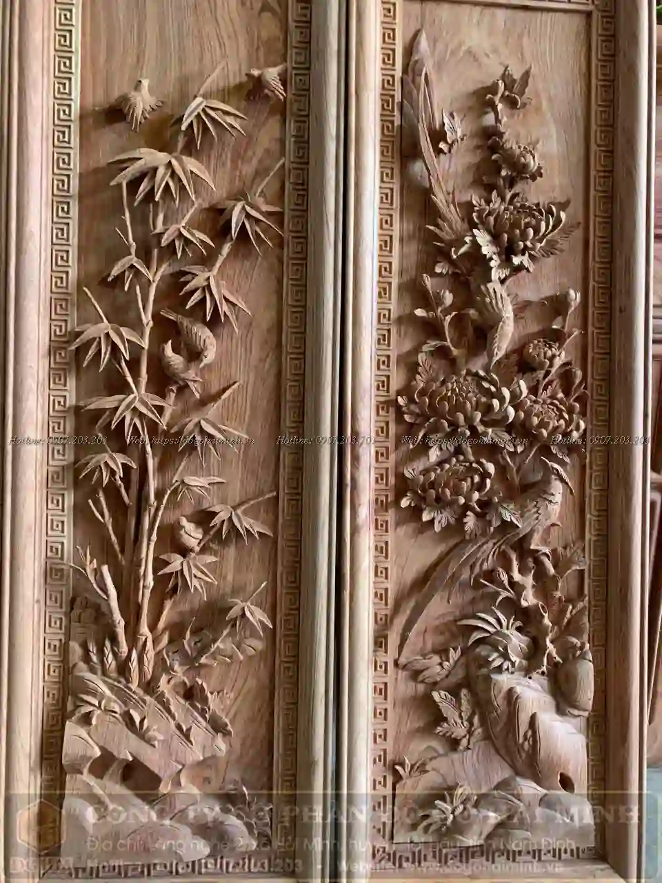 mẫu tranh tứ quý đẹp gỗ hương đá