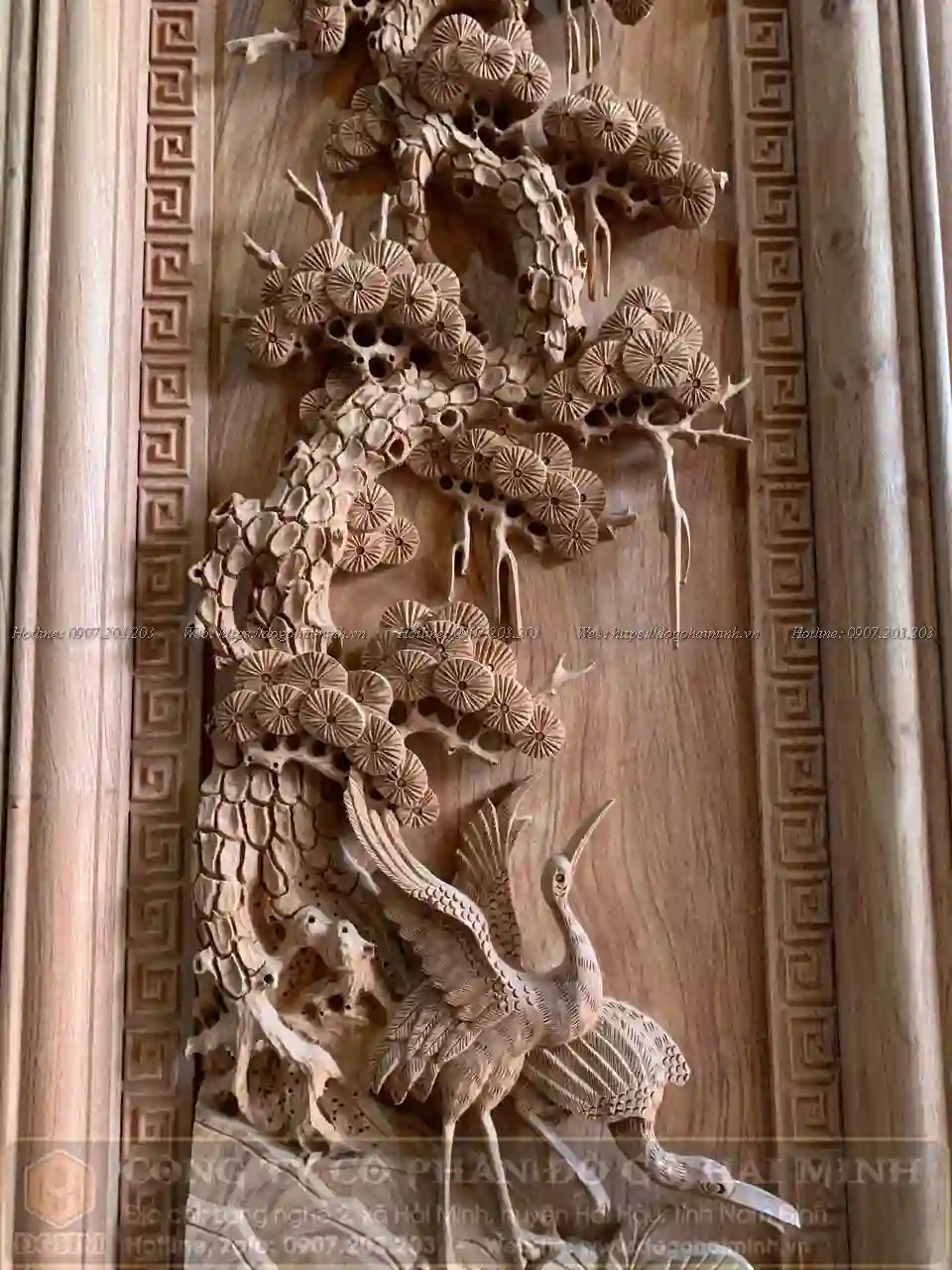 mẫu tranh tứ quý đẹp đục tùng hạc