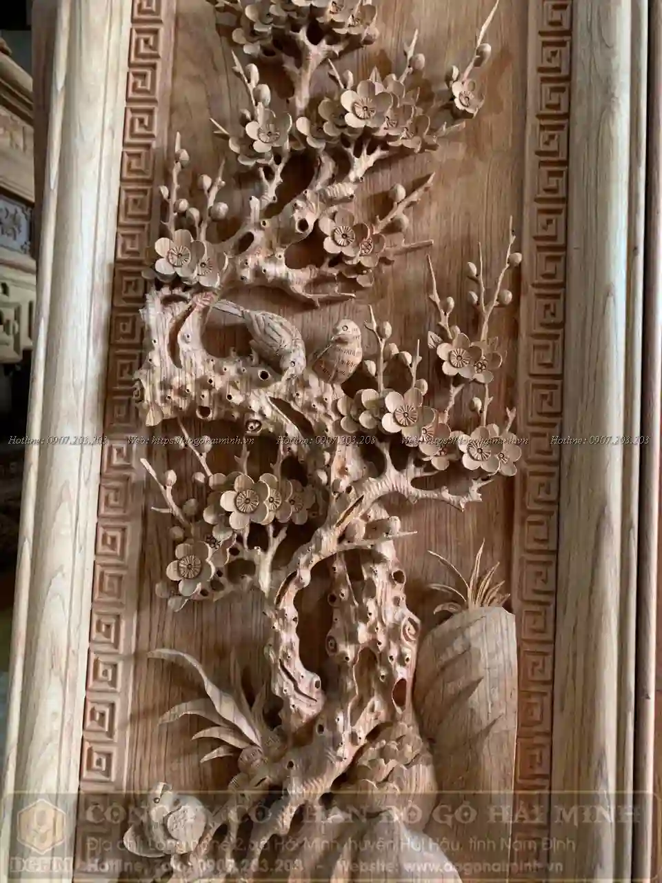 mẫu tranh tứ quý đẹp đục mai điểu