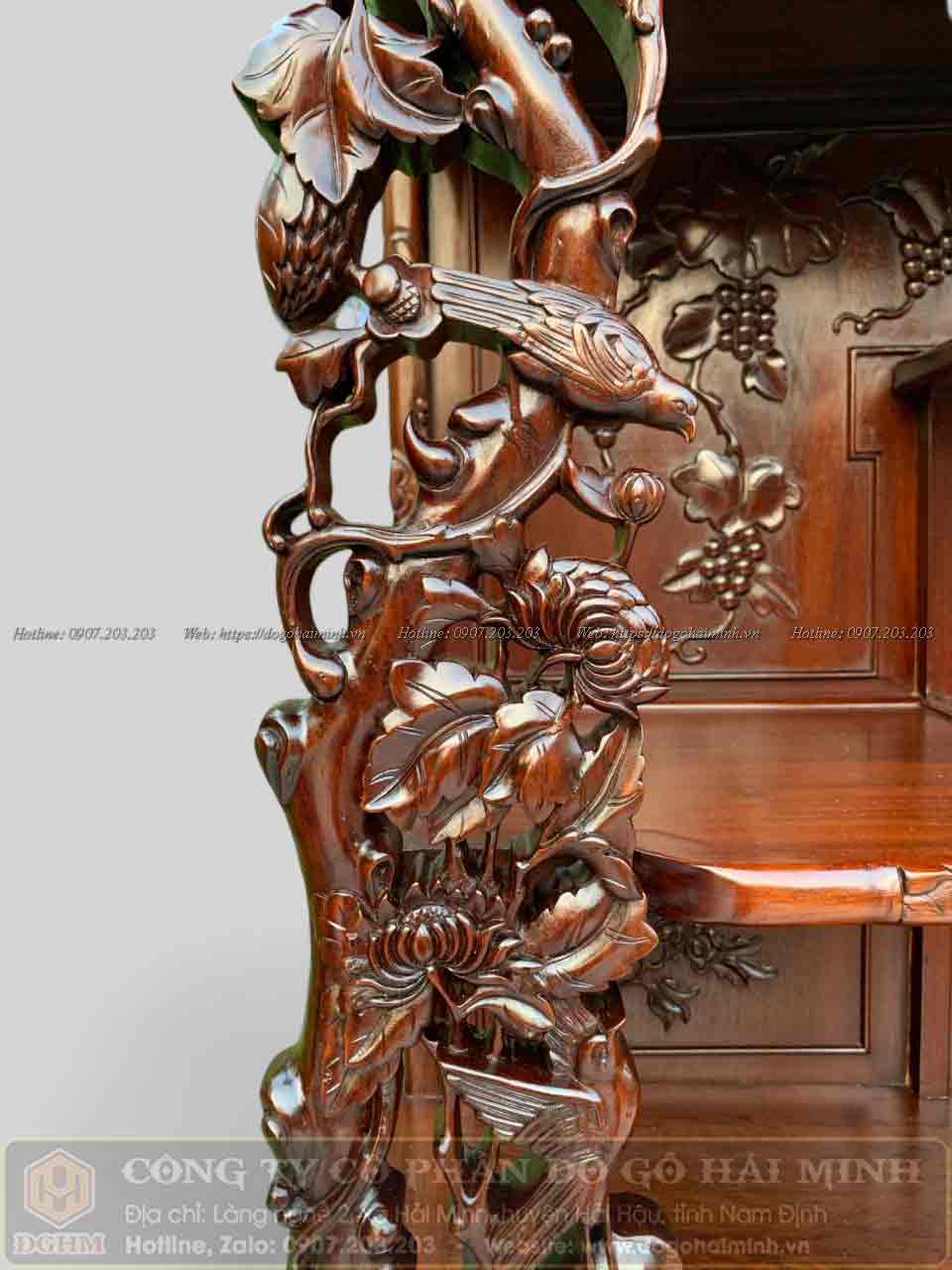 tủ bày đồ trúc mướp