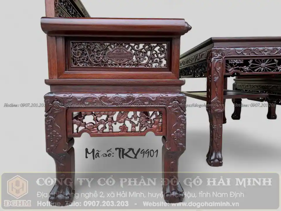 bàn ghế trường kỷ huế gỗ gụ