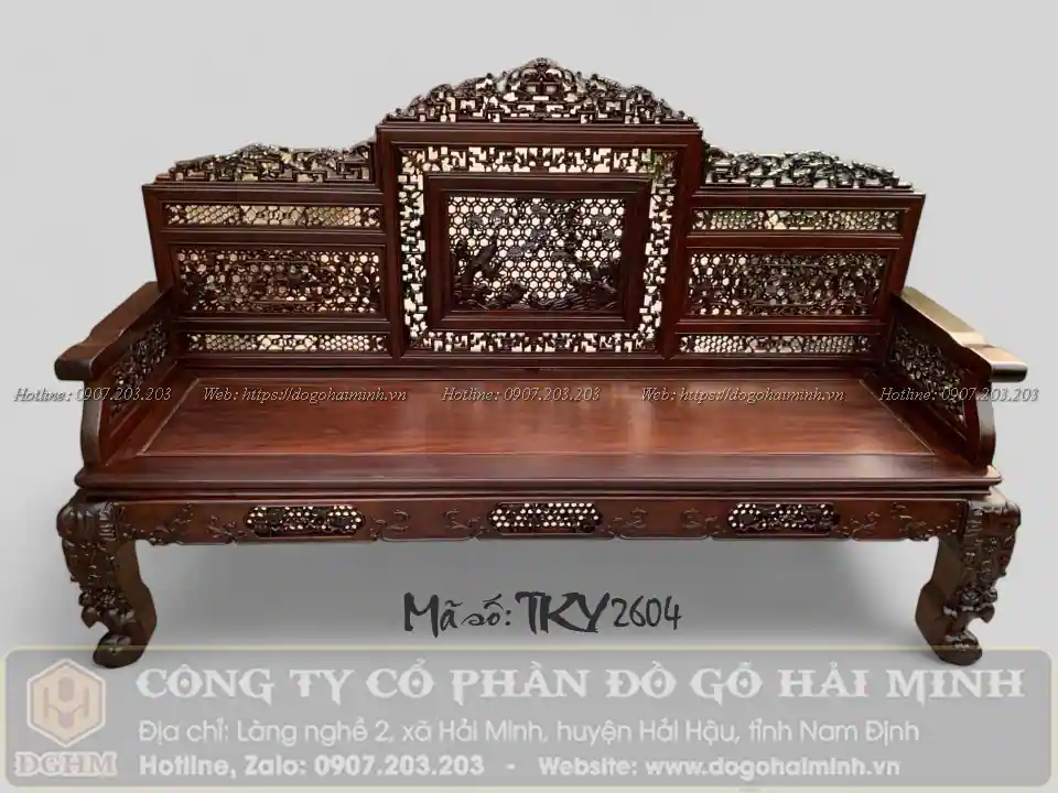 ghế trường kỷ huế đục tứ quý