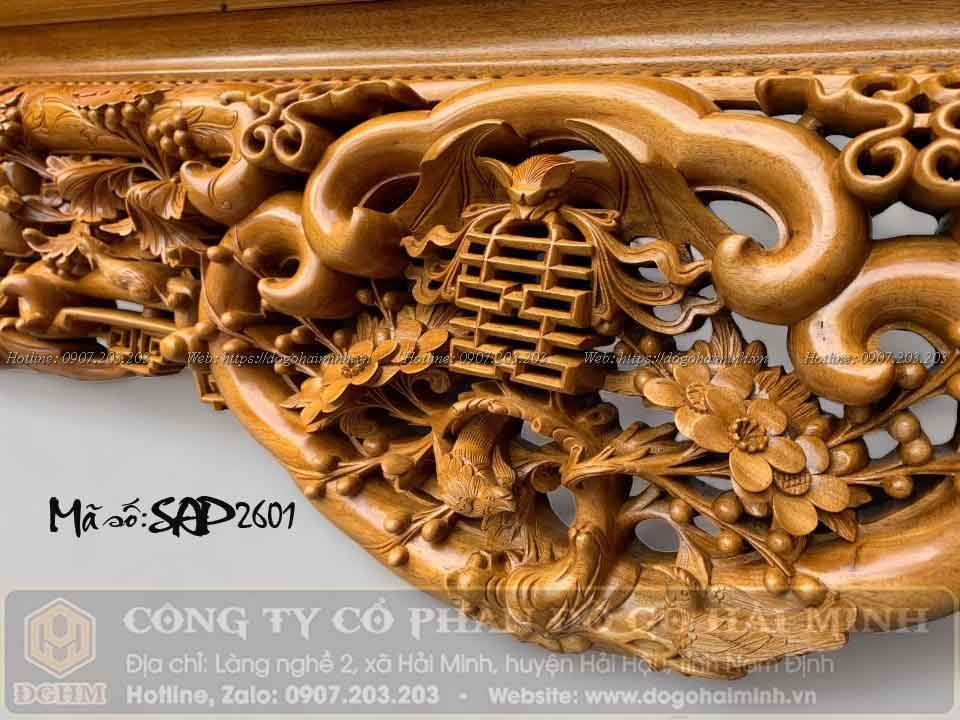 sập ngũ phúc dơi ngậm chữ thọ chân tùng lộc