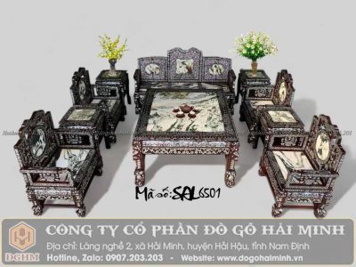 bộ ghế vách tùa khảm ốc đỏ đẹp gỗ cẩm lai