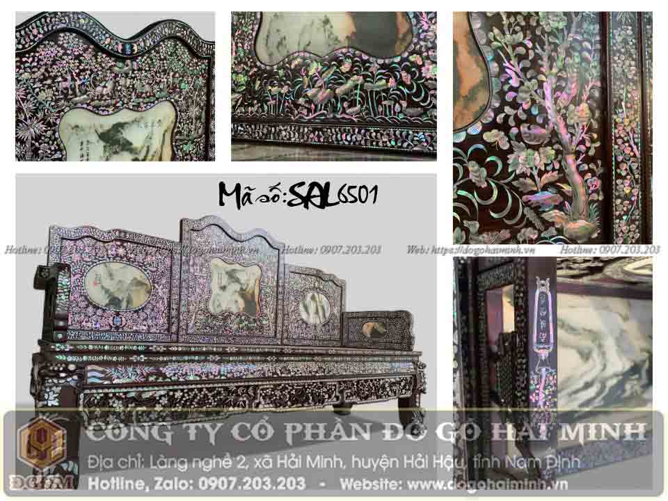 ghế vách tàu khảm ốc đỏ