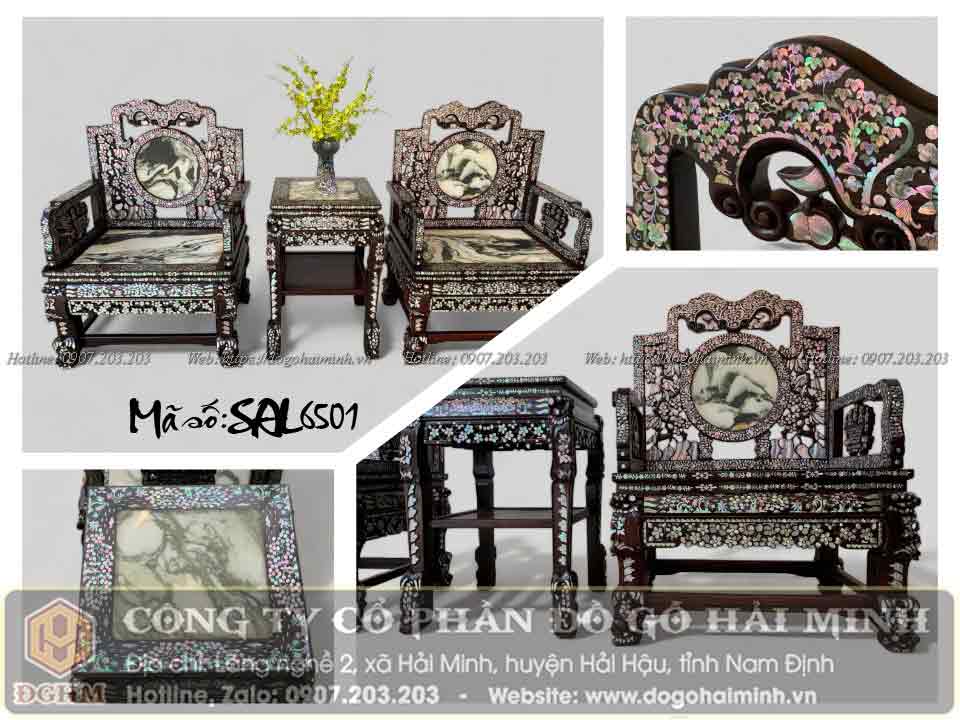 ghế vách tàu gỗ cẩm lai khảm ốc đỏ đẹp