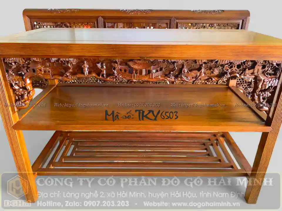 bàn ghế trường kỷ tổ ong đục tích