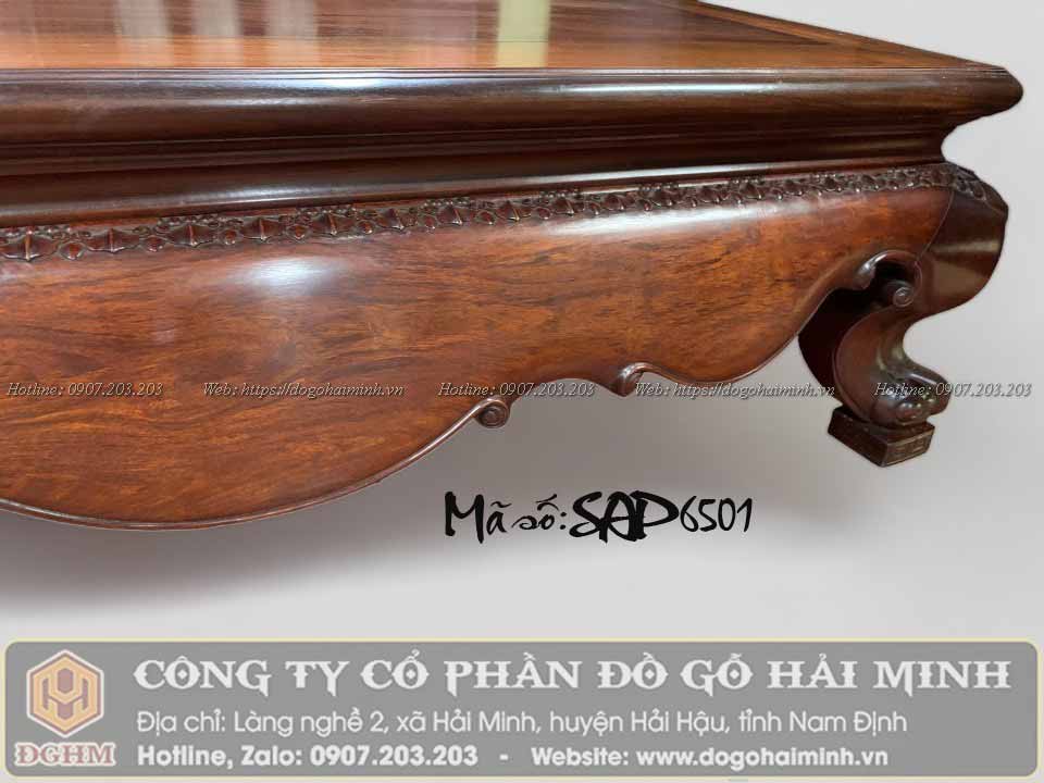 sập trơn vén lối cổ gỗ gụ