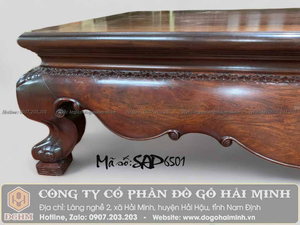 sập trơn vén lối cổ gỗ gụ