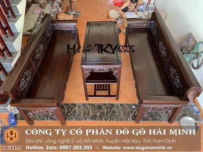 trường kỷ sen vịt gỗ gụ