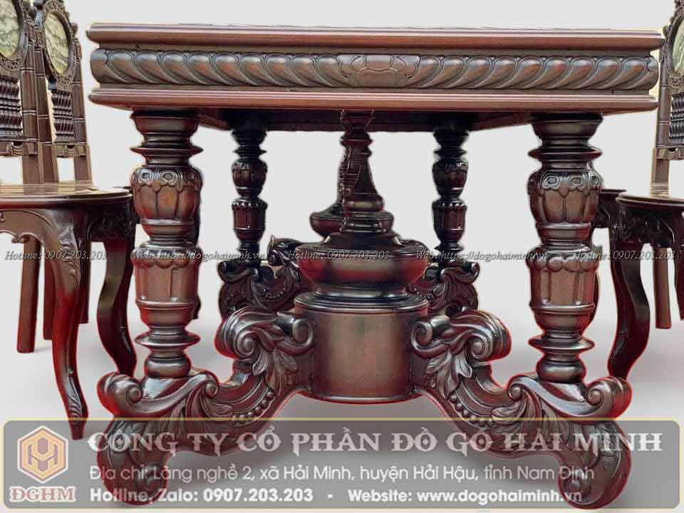 bàn ăn mẫu cù lá mặt đá hoa cương tự nhiên