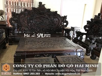 Bộ ghế rồng đỉnh nghê gỗ Trắc SAL8502