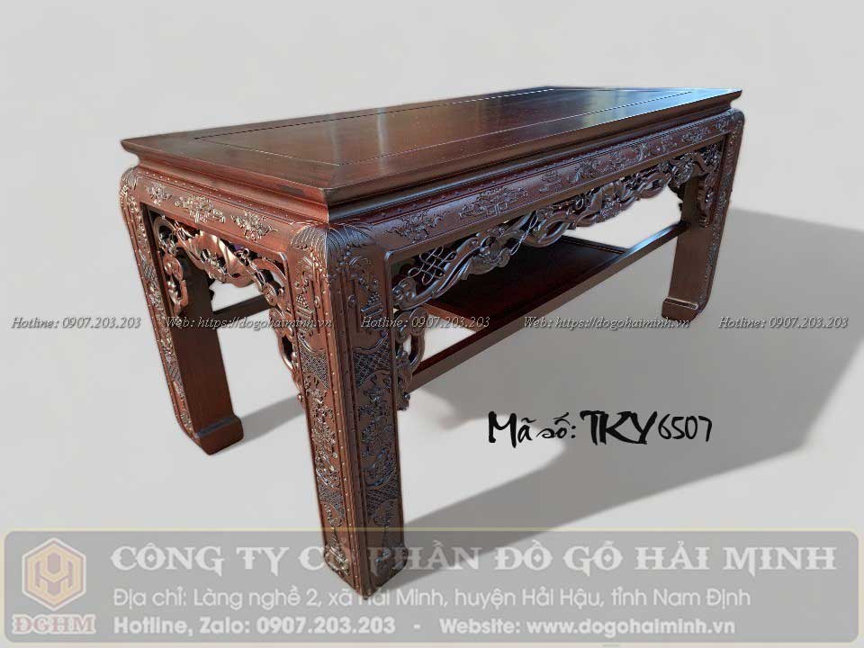 bàn ghế trường kỷ đục cổ đồ đại gỗ gụ