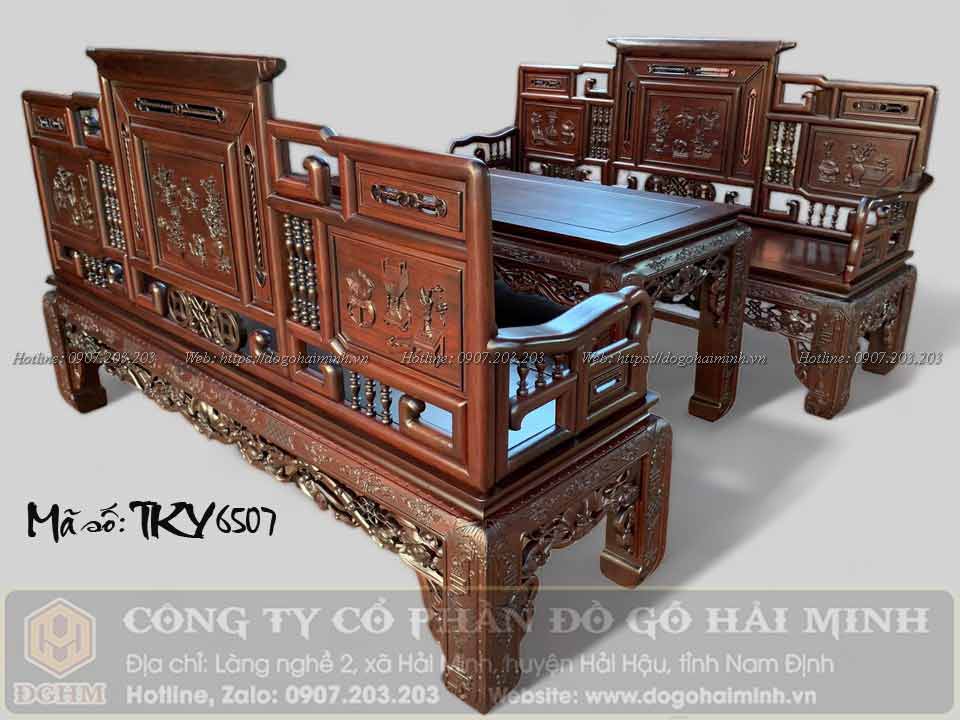 trường kỷ cổ đồ đại 3 món