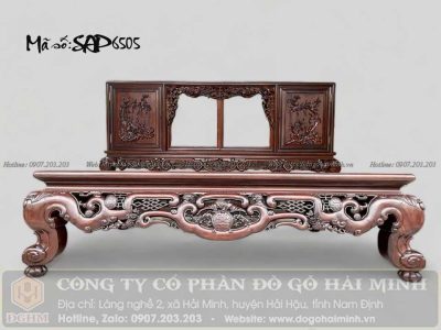 sập ngũ phúc lối cổ gỗ gụ