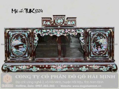tủ chè gỗ gụ khảm liên chi giá rẻ