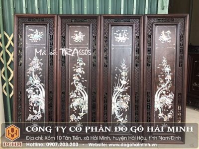 Tranh tứ quý khảm ốc TRA6505