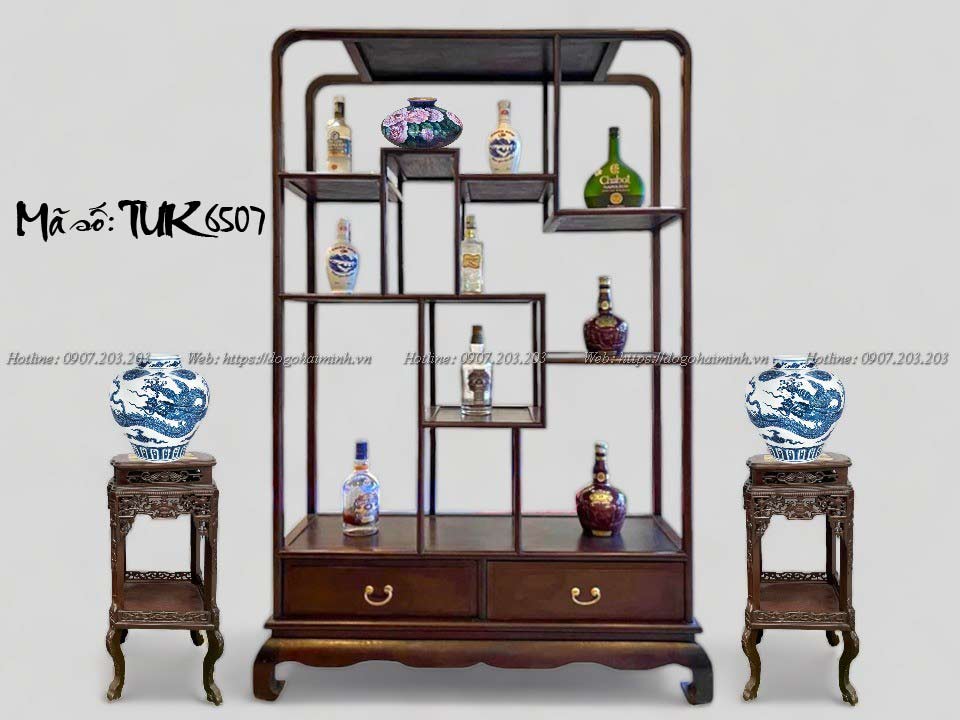 mẫu tủ bày đồ gốm sứ giá rẻ