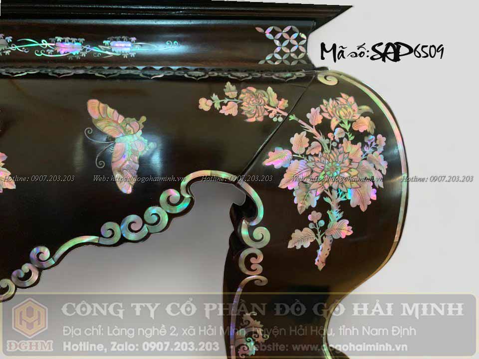 sập chân quỳ giá rẻ khảm liên chi