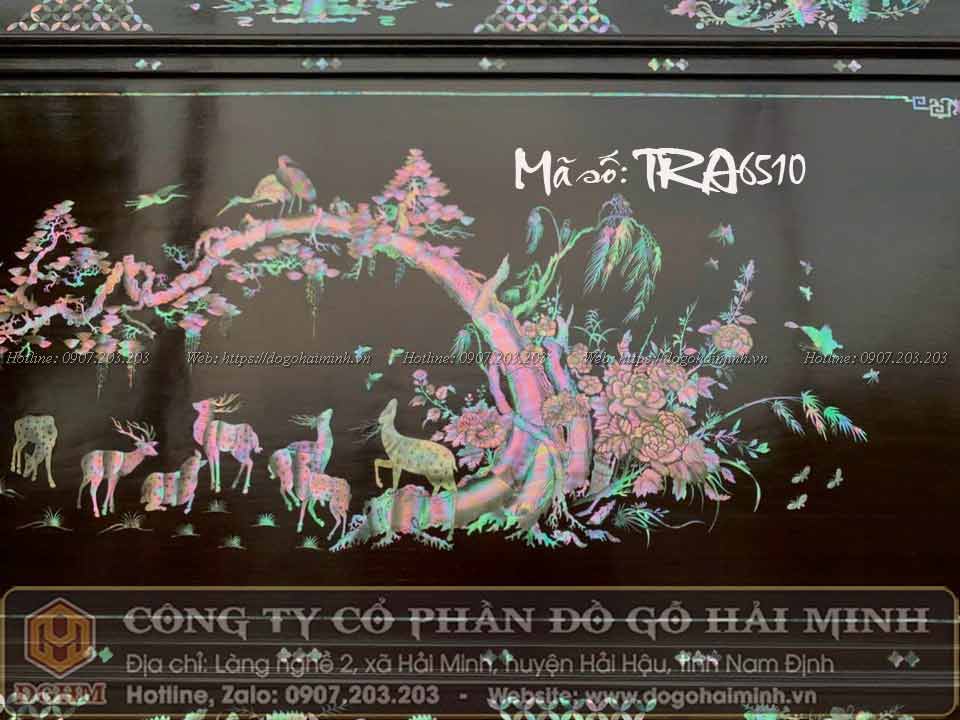 tranh tùng lộc khảm ốc