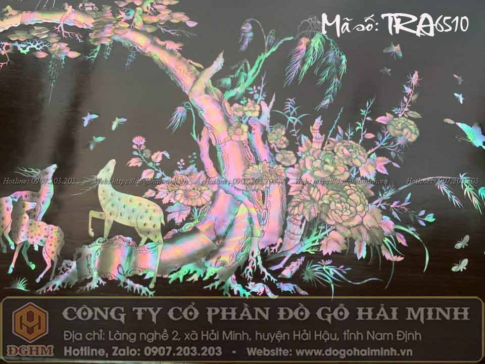 tranh tùng lộc khảm ốc đẹp