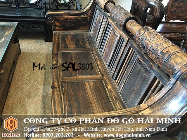 Bộ ghế gỗ mun SAL3503