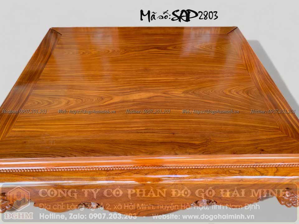 sập vén 1m8x2m2 gỗ hương đá