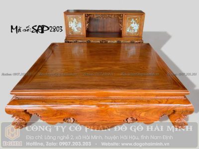 sập vén gỗ hương đá
