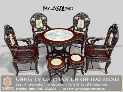 bộ ghế salong trúc dưa gỗ gụ