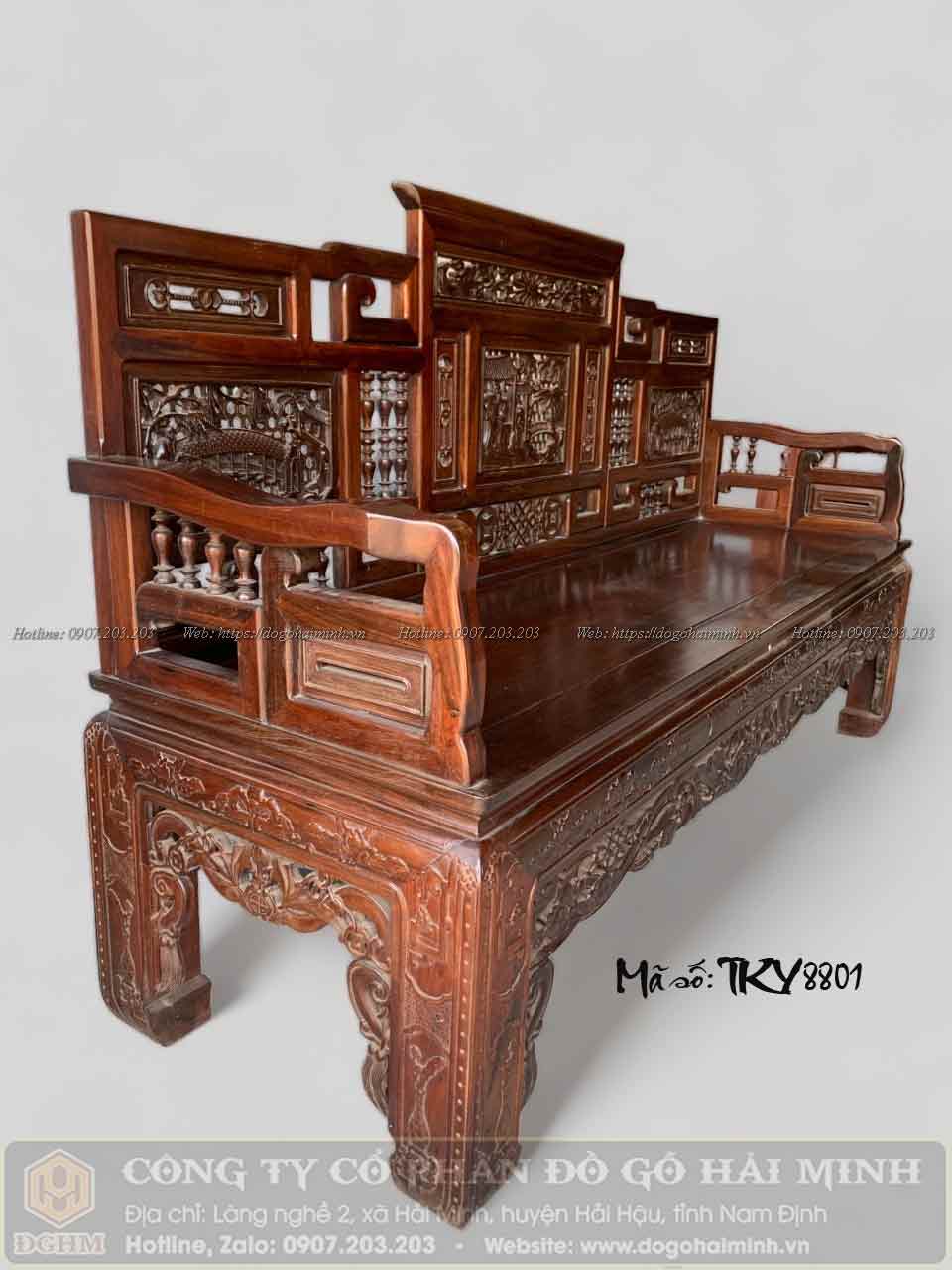 trường kỷ đại huế gỗ gụ đục tích