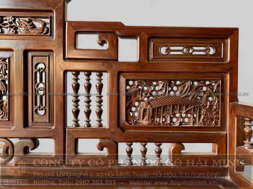 trường kỷ huế gỗ gụ đục tích tứ đân