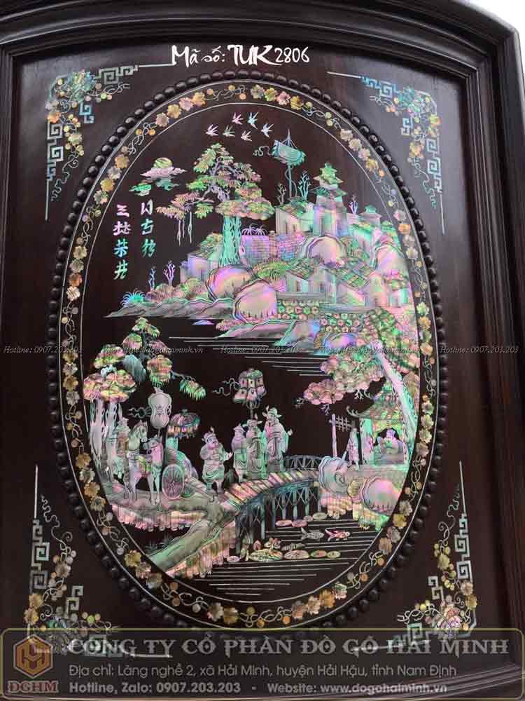 tủ chè cánh cong gỗ gụ khảm văn vương cầu hiền giá rẻ