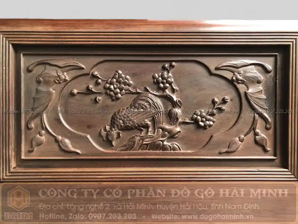 mẫu trường kỷ đục cúc kê mai