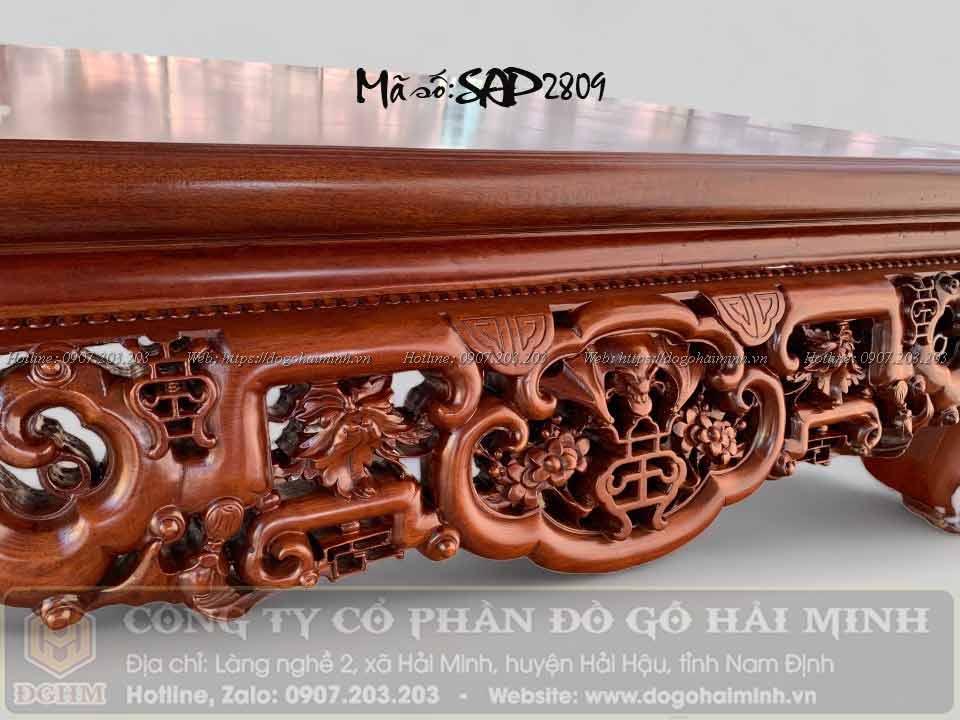 sập ngũ phúc 1m6x2m gỗ gụ