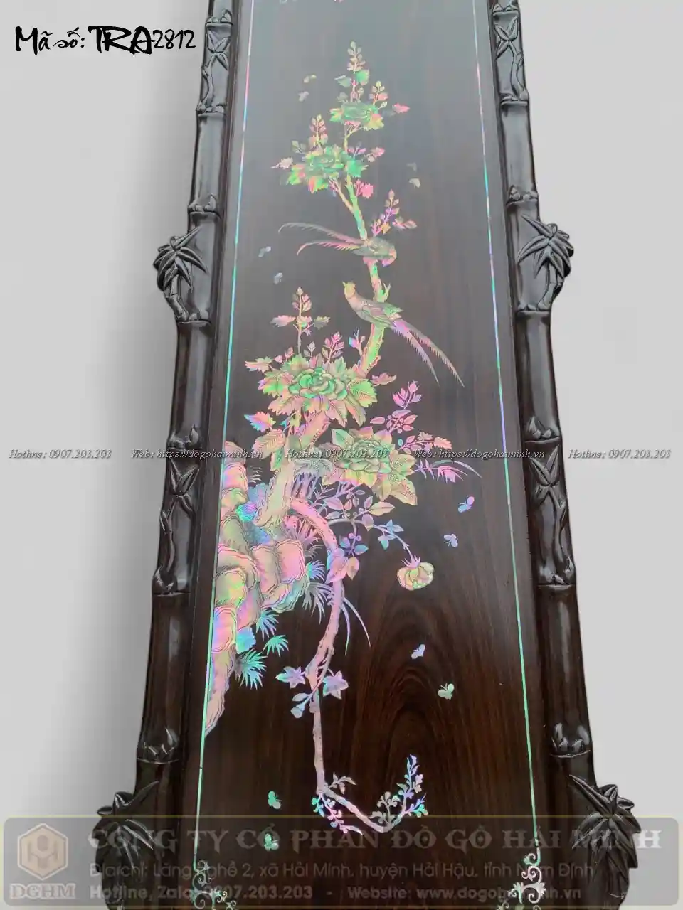 tranh tứ quý khảm ốc đỏ singapore