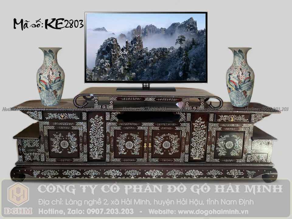 kệ tivi minh vòm khảm ốc