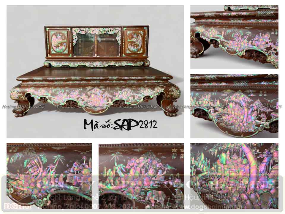 sập cẩn tích tứ dân ốc đỏ rực