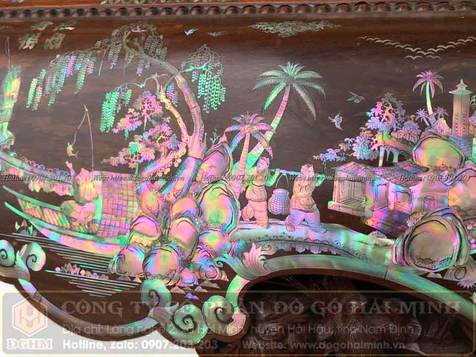 sập ngồi khảm ốc tích tứ dân