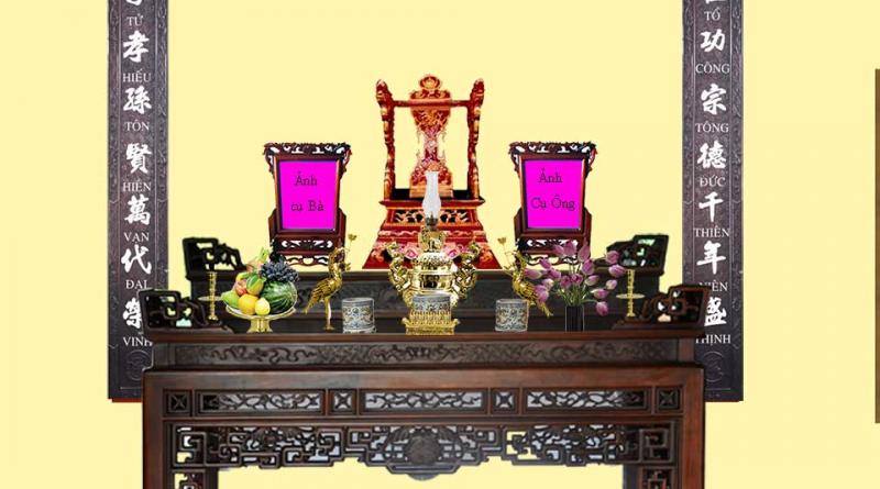 Bài trí bàn thờ gia tiên