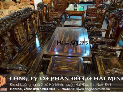 bộ bàn ghế minh quốc chim trĩ gỗ mun