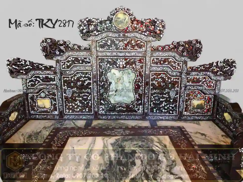 ghế trường kỷ đại sơn cẩn ốc đẹp