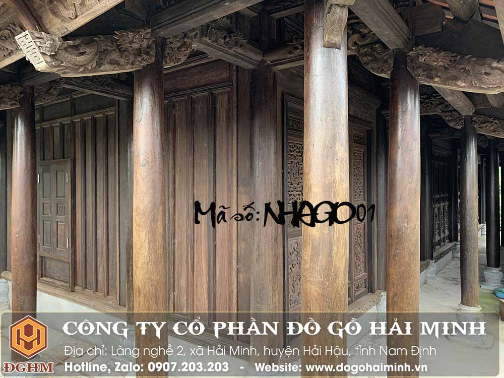 nhà gỗ 5 gian 3 chái