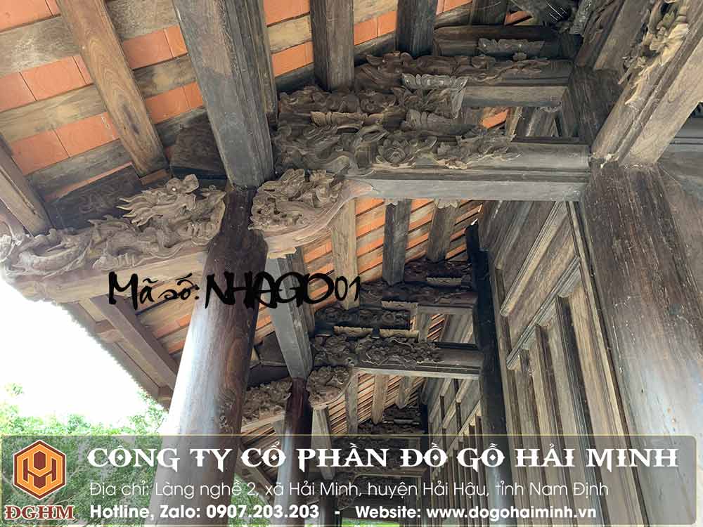 nhà 80 khối gỗ lim