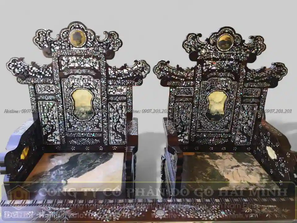 trường kỷ đại sơn gỗ gụ cẩn ốc xà cừ