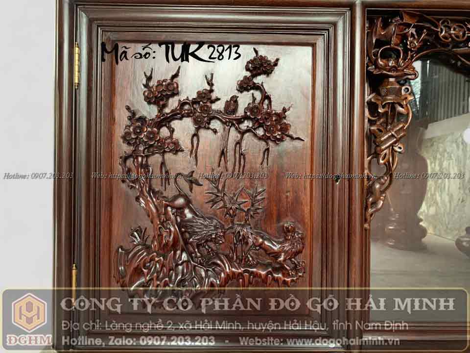 tủ cánh phẳng đục tứ quý