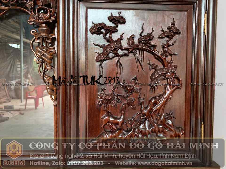 tủ cánh phẳng đục tứ quý