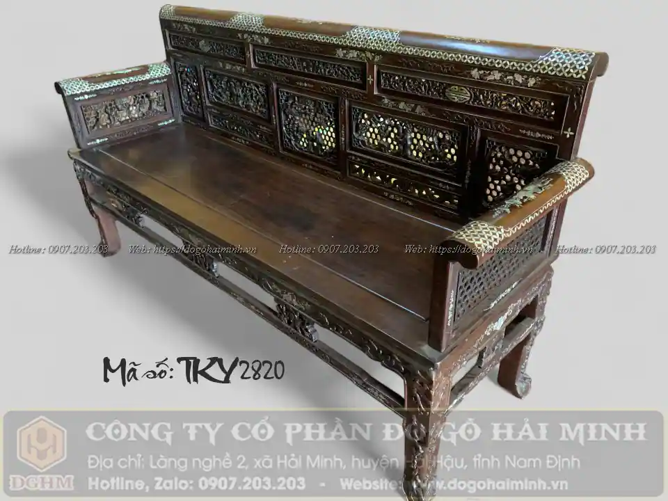 trường kỷ mẫu huế vai lật khảm ốc