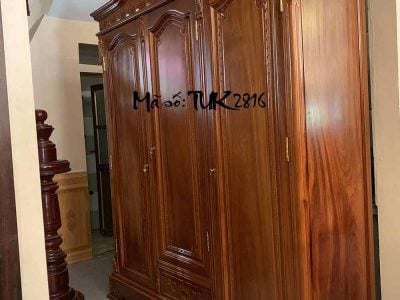 tủ áo 3 buồng gỗ hương