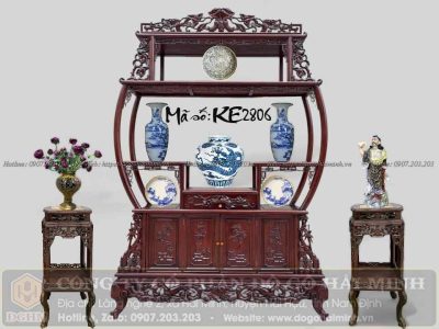 tủ cá bày đồ gốm sứ