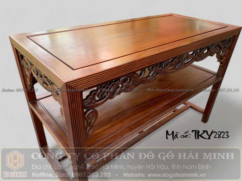 bàn ghế trường kỷ đục sen vịt giá rẻ